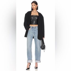 Citizens Of Humanity Light Blue Ayla Cropped Baggy Cuffed Jeans